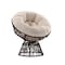 Flash Furniture Bowie Comfort Series Brown Swivel Patio Chair with Beige Cushion JE-5101W-BG-GG - alternate 9